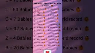 How Many Kids Will You Have? 😂👻 | Name Letter Prediction 🤓