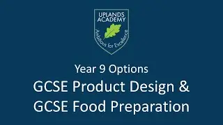GCSE Design & Technology (GCSE Product Design or GCSE Food Preparation & Nutrition): Year 9 Options