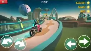 The ultimate bike balance game! Navigate tricky 3D tracks in space & dodge traps