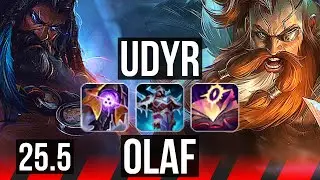 UDYR vs OLAF (TOP) | 6/0/13, 67% winrate, Dominating | KR Diamond | 25.5