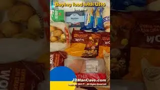 BUYING FOOD with US$16 in UKRAINE JBManCave.com #Shorts