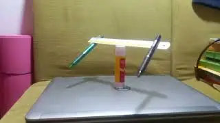 How to make a Ruler stand with only 1 or 2 pencils #physics #science