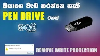 Pen Drive එක හදමු | Remove write protection