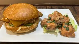 ASMR | CRISPY BURGER AND CHICKEN DYNAMITE #ASMR