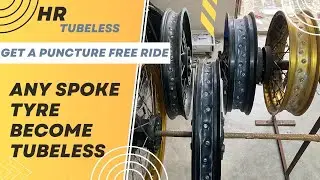 How To Tubeless Tyre / Rim of Himalayan450 / Scram / All Brand Spoke Rim  | The Dino Rider |