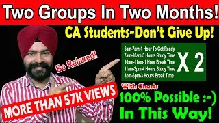 Both Groups In Two Months Time Table | CA Final & Ipcc | CA Taranjit Singh Ripe