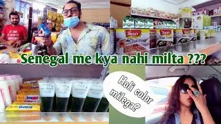 Indian Grocery Store Senegal | Is Kirana Store me sab milega | Holi colors in African Super Market