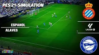 ESPANYOL vs ALAV&Eacute;S | La Liga | PES 21 Simulation | Full Match HD