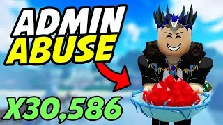 I got x30,586 LUCK from ADMIN ABUSE in Prospecting! (Roblox)