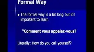 Learn French Lesson 2