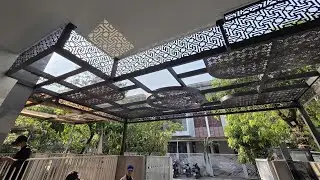 Lắp đặt mái che cnc kính cường lực bảo vệ 2 lớp #metallux 