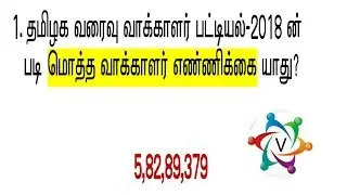 2018  IMPORTANT CURRENT AFFAIRS IN TAMIL