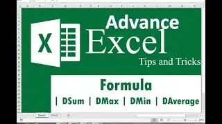 #299 How TO use DataBase Function and Formula in Excel Hindi