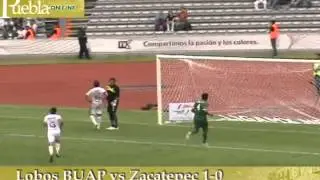 Lobos BUAP vs Zacatepec 1 - 0, Gol de Cuauht&eacute;moc Blanco, Liga de Ascenso 2013