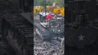 World War II Bulldozer Mucking Through The Mud Again #shorts #heavyequipment #antique