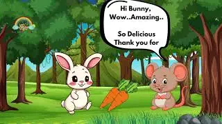 Sharing Brings Happiness || Kids Animation || Short Story of Bunny and Mouse Sharing Carrots