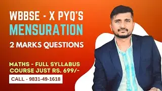 WBBSE Class 10 Mensuration - Previous Year Questions Solution 2 Marks Questions