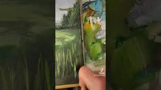 Meadow landscape #painting #howtopaint #paintingtutorial #easypainting #paintwithme