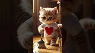 Котёнок наводит порядок-2  #веселыекоты #cuteanimalsforkids #kittenlife  #милота