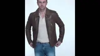 Blouson &agrave; col chemise redskins Custom casting chesnut