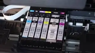 Видеоинструкция по установке чернил для принтера Canon TS 8220