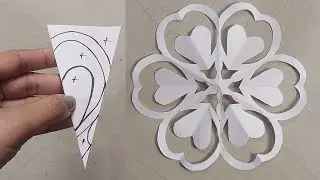 How to make easy and beautiful snowflakes ❄️♥️ #papercraft #snowflakes #part 141