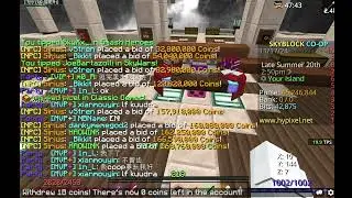 Hypixel Skyblock WIpe coins bug