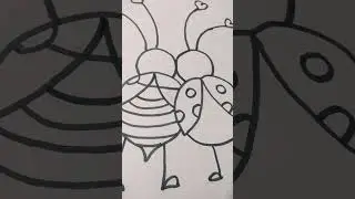 how to make a  cute ladybug couple💡#make a circle⭐#ladybug easy drawing💥#⭐Tanisha #@tanistudypoint😊#