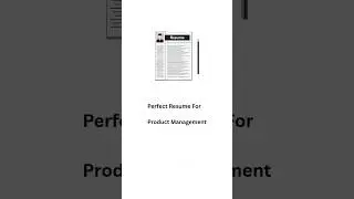 Single Page Product Management Resume for Freshers #resume #productmanager