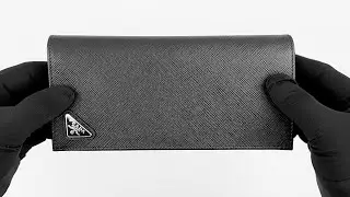 PRADA Saffiano Leather Wallet 2MV836 QHH F0002 #shorts