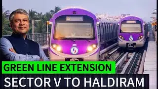 Kolkata Metro Green Line Extension Update | Salt Lake Sector 5 to Haldiram VIP Road #kolkatametro