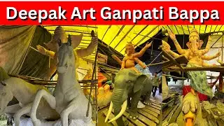 Deepak Art Se Ganeshji Ki Murti Aagaman Ki TAYYARi Karne Ka Naya Tareeka