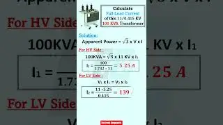 100 KVA Transformer Full Load Current #shots