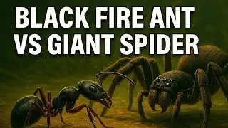 Black Fire Ant vs Giant Spider | A Battle of Survival