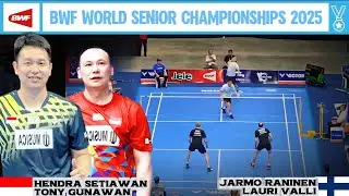 [MD40-R16] Hendra Setiawan/Tony Gunawan vs Raninen/Valli | Badminton World Senior Championships 2025