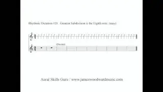 Rhythmic Dictation #20 - Greatest Subdivision is the Eighth Note (easy)