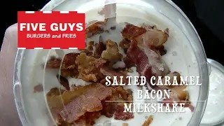 Five Guys SALTED CARAMEL BACON Milkshake on Let's Get Greedy! Food Review #120