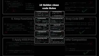 10 Golden clean code Rules #code #fullstack #javascript #python