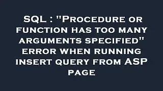 SQL : 