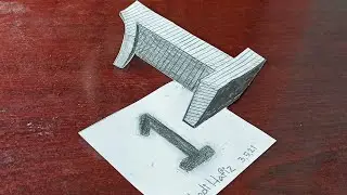 How to draw 3D floating number '1' step by step || Pencil Sketch drawing tutorial || Gray Scene.