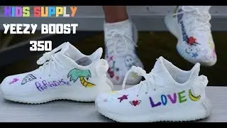 ON FOOT: 2 YEAR OLD ON FOOT PERSONALIZED YEEZY BOOST 350 FROM KIDS SUPPLY