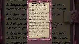 Unbelievable facts that are actually true