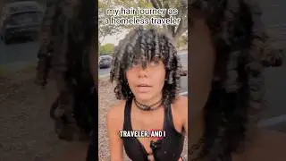now here I am :D #homeless #survival #nomad #afro #curlyhair