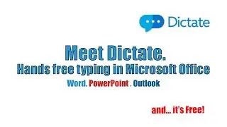 Hands free typing in Microsoft Office! Dictate.ms, Speech Recognition.
