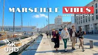 🇫🇷 Marseille&rsquo;s Seaside Promenade in 4K | Quai de Rive Neuve to Place aux Huiles