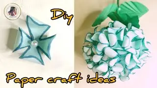 DIY Beautiful Paper Hydrangea Flower | Easy Paper Craft Ideas/Step-by-Step Tutorial/Crafter Nikahat