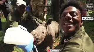 iShowSpeed Feeds A Rhino For The First Time In Kenya 🦏
