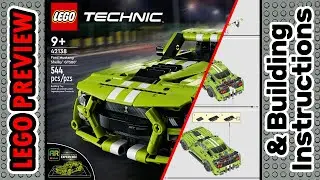 PREVIEW: 42138, LEGO TECHNIC, Ford Mustang Shelby&nbsp;GT500&reg;​ & Building Instructions! LEGO 2022