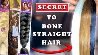 REVEALED !! How To Turn Kanekalon Braiding Hair In To a BONE STRAIGHT HAIR