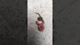 three coiled up milipedes #invertebrates #structure #form #bodies #red #black #symbolic #arthropoda